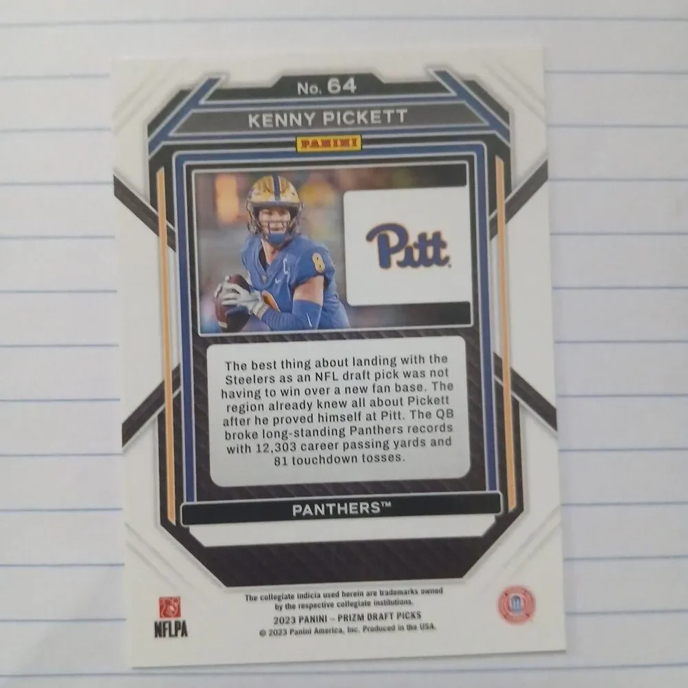 2023 Panini Prizm Draft Picks - Kenny Pickett #64 Silver Prizm